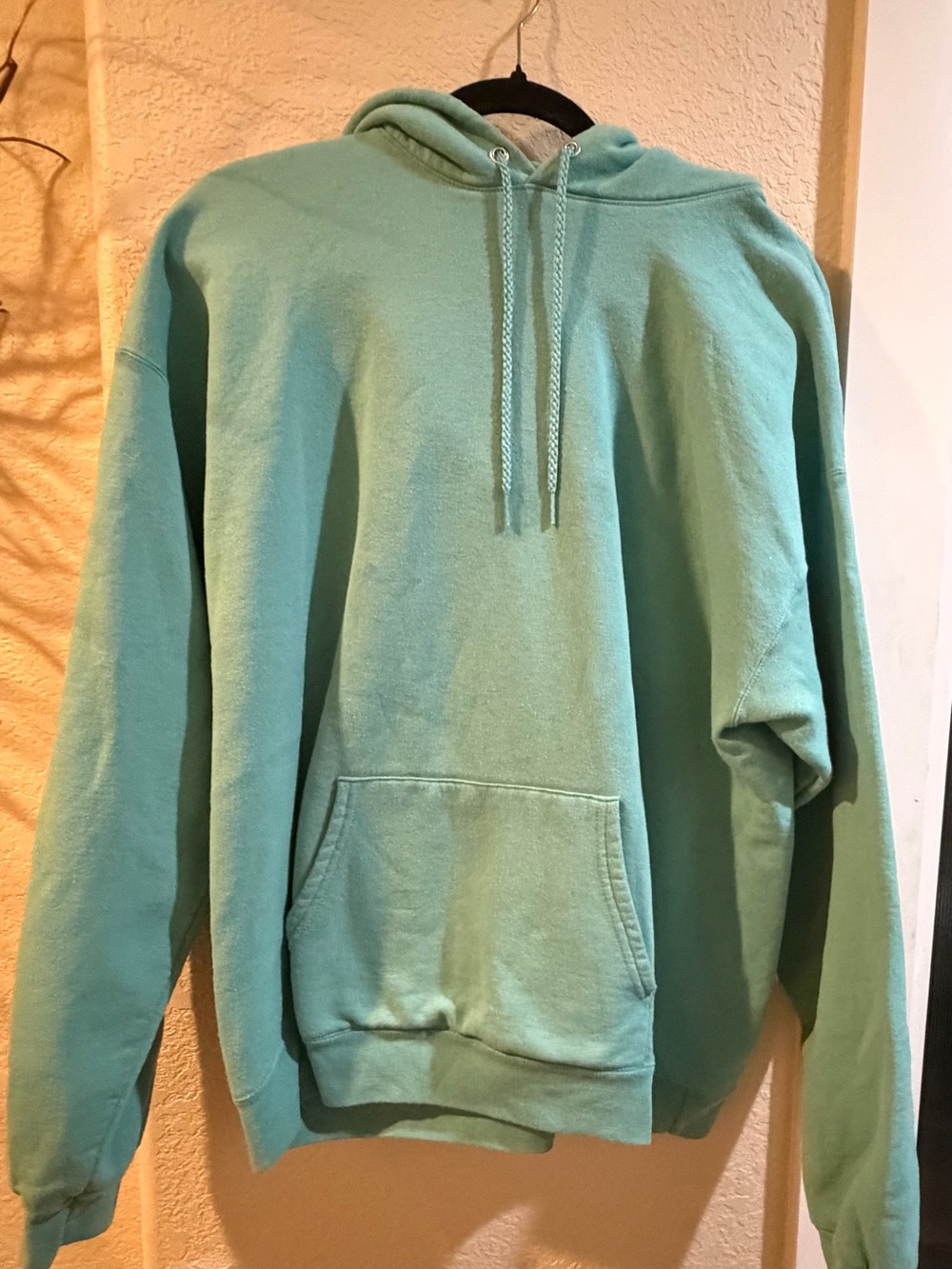 Hanes Mint Green Pullover Hoodie - Men's Casual Sweatshirt